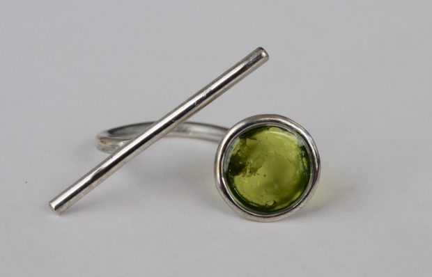 00117 Bague argent 925 et résine