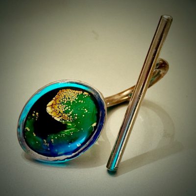 00171 Bague argent 925 et résine