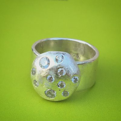 00367 Bague argent 925 et zirconium