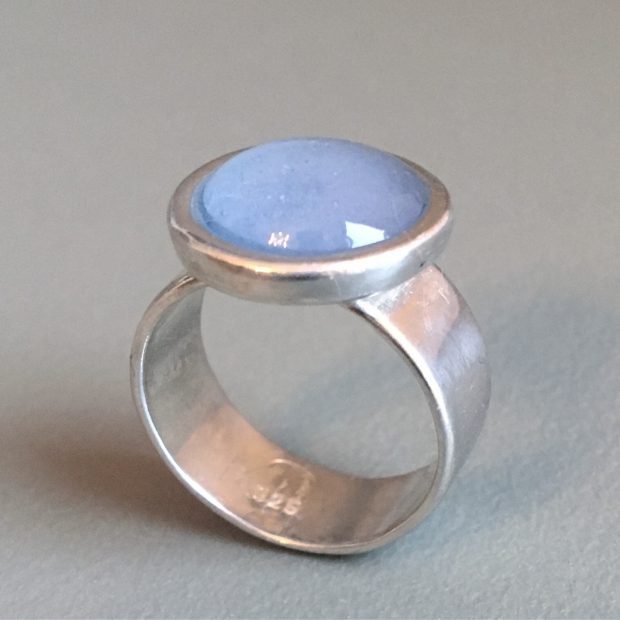 415 Bague argent 925 et résine opalescente