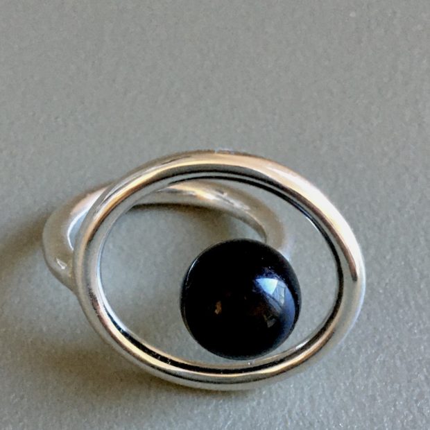 487 Bague argent 925 et onyx