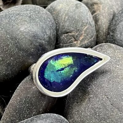 531 Bague argent 925 et résine opalescente