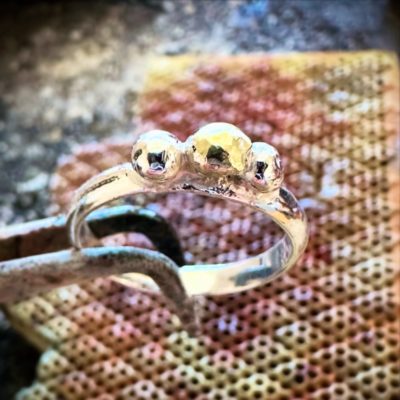 569 Bague argent et laiton