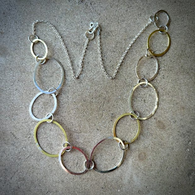 576 collier argent 925 et laiton